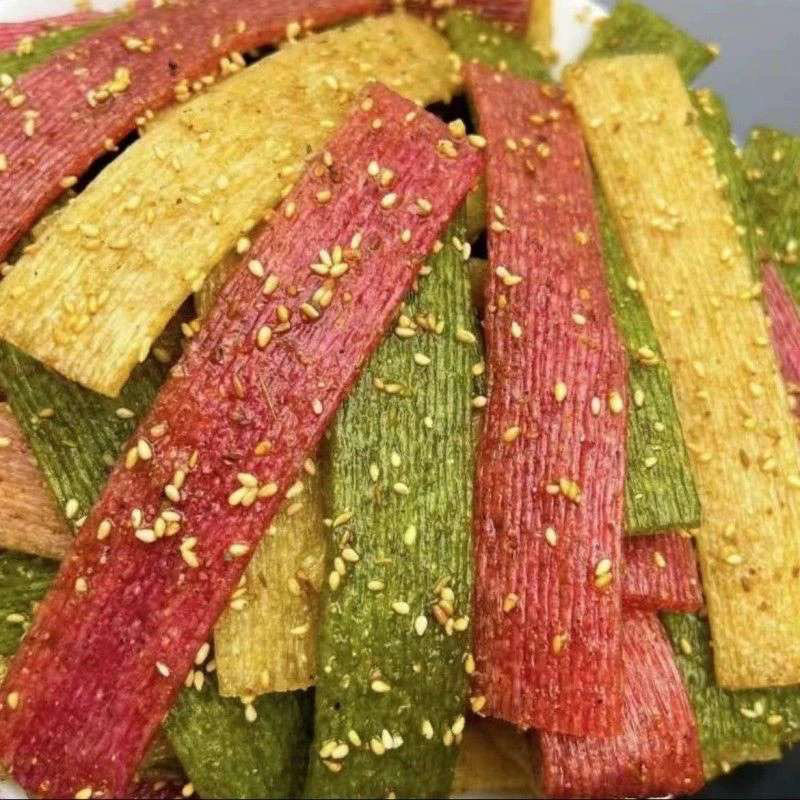 手工果蔬辣条陕西口味健康辣片彩色零食风味解馋麻辣五香125克