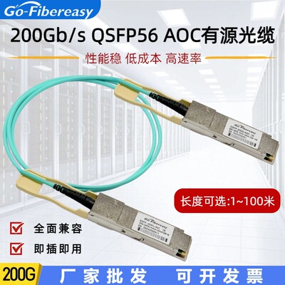 200GAOC有源光缆QSFP56兼容IB
