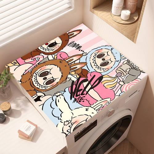 滚筒洗衣机盖垫台面保护垫卡通防晒防水防尘罩冰箱盖布床头柜垫子