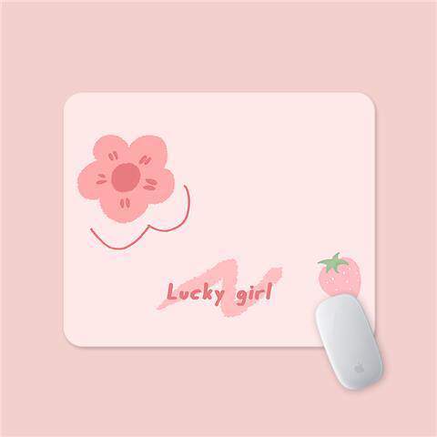 简约方形小号鼠标垫女生办公便携软垫卡通笔记本电脑护腕垫ins风