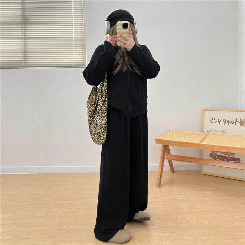 优选宛宛大码女装松弛感连帽卫衣套装春秋季胖mm休闲上衣阔腿裤两