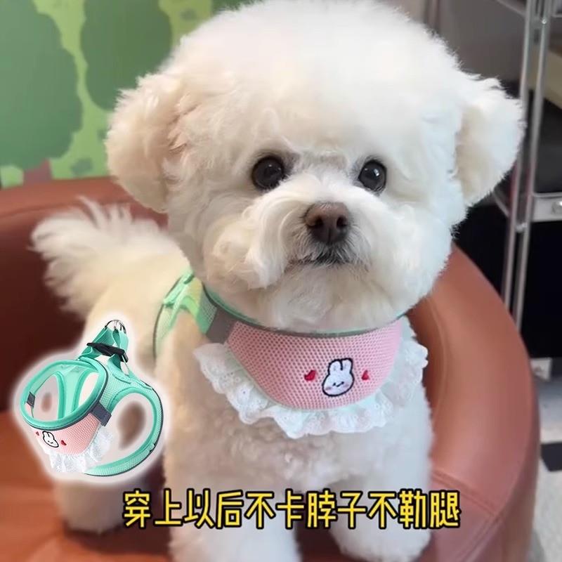 优选狗狗牵引绳背心式挣脱防胸背带反光条猫咪泰迪比熊宠物外出遛
