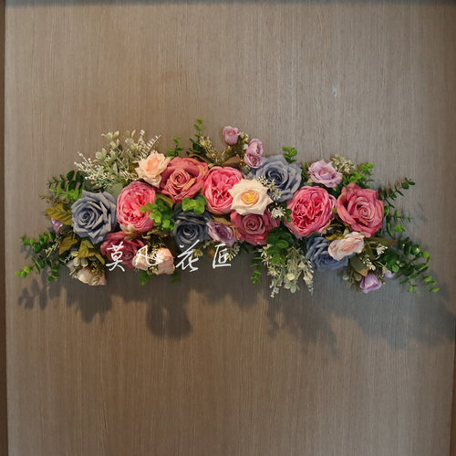 仿真花门楣花镜前花门饰墙饰婚礼