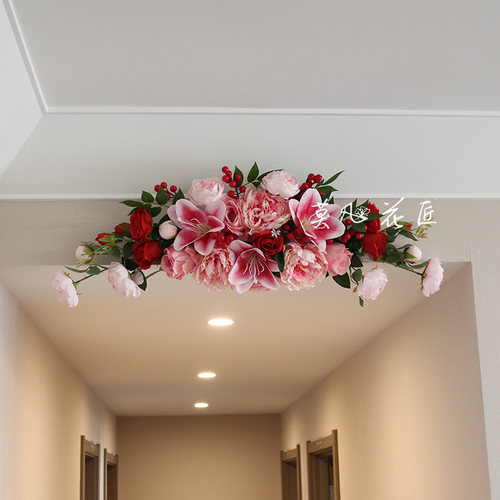 婚庆用品婚房屋顶玄关墙花艺软装