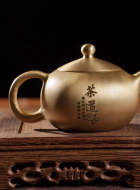 铜壶黄铜西施壶工艺品龙凤壶水滴壶摆件小茶壶家居桌面装饰品