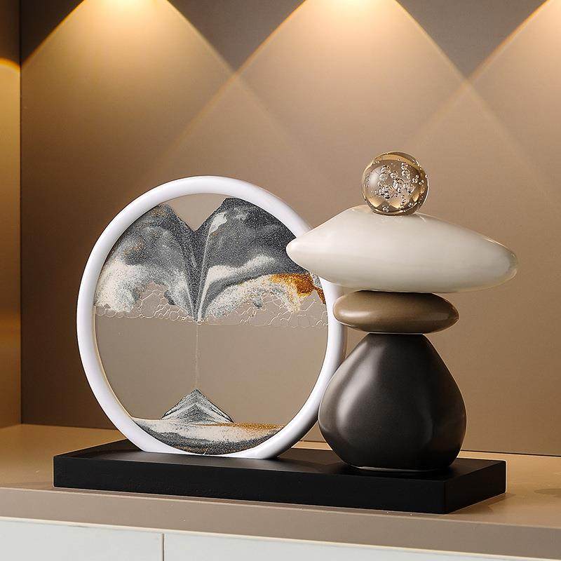 时来运转流沙画摆件轻奢高档客厅电视柜酒柜装饰品办公室摆设创意,家居饰品,装饰摆件,淘宝优惠券,粉丝福利购,淘宝优惠卷