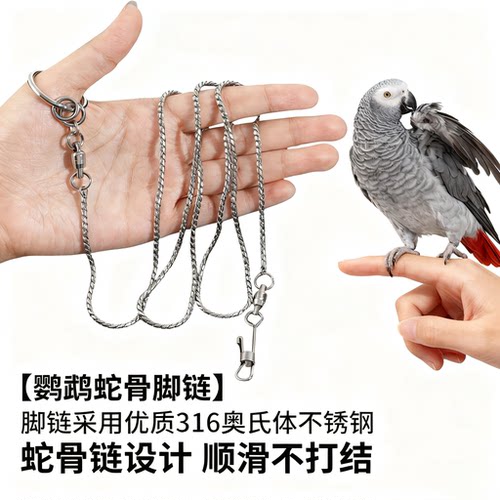 新款316不锈钢蛇骨鸟用放飞绳