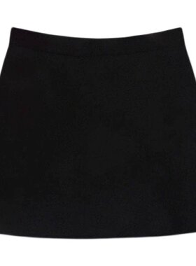 大码胖M黑色短裙女梨形身材半身裙高腰显瘦遮胯A字裙灰色包臀裙裤