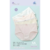 中腰透气三角裤 四季 袋装 7A抗菌莫代尔女士内裤 桑蚕丝少女短裤 衩