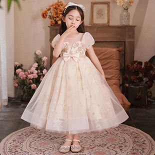 女童礼服公主裙儿童花童婚礼小女孩钢琴演奏连衣裙主持人演出服