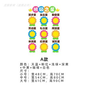 班级布置教室装饰幼儿园环创主题小学每周进步之星评比栏文化墙贴