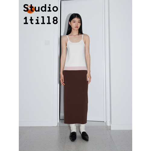 Studio1till8拼色吊带裙