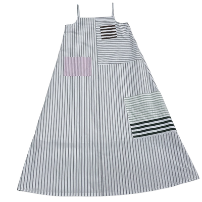 Studio1till8彩色条纹贴袋吊带裙