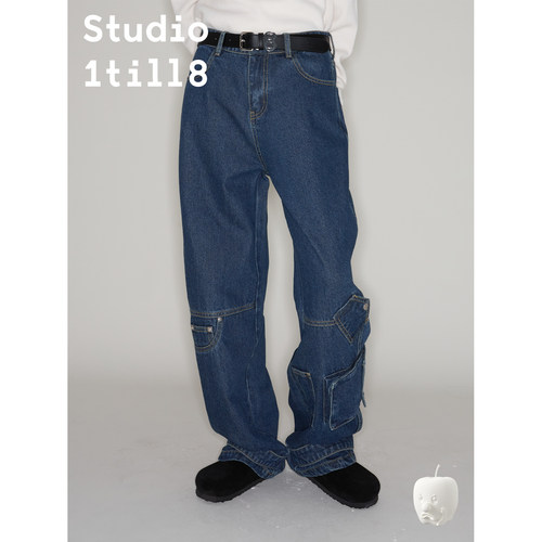 Studio1till8房子口袋牛仔裤