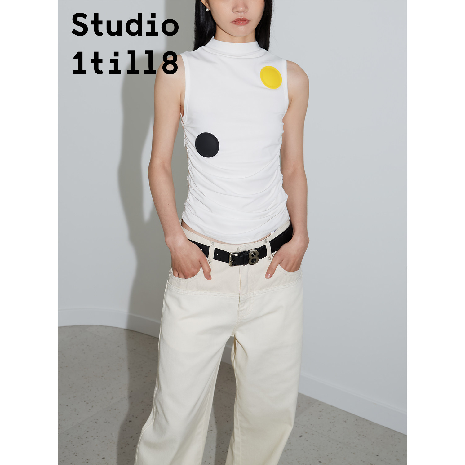 Studio1till8按钮立领背心图片