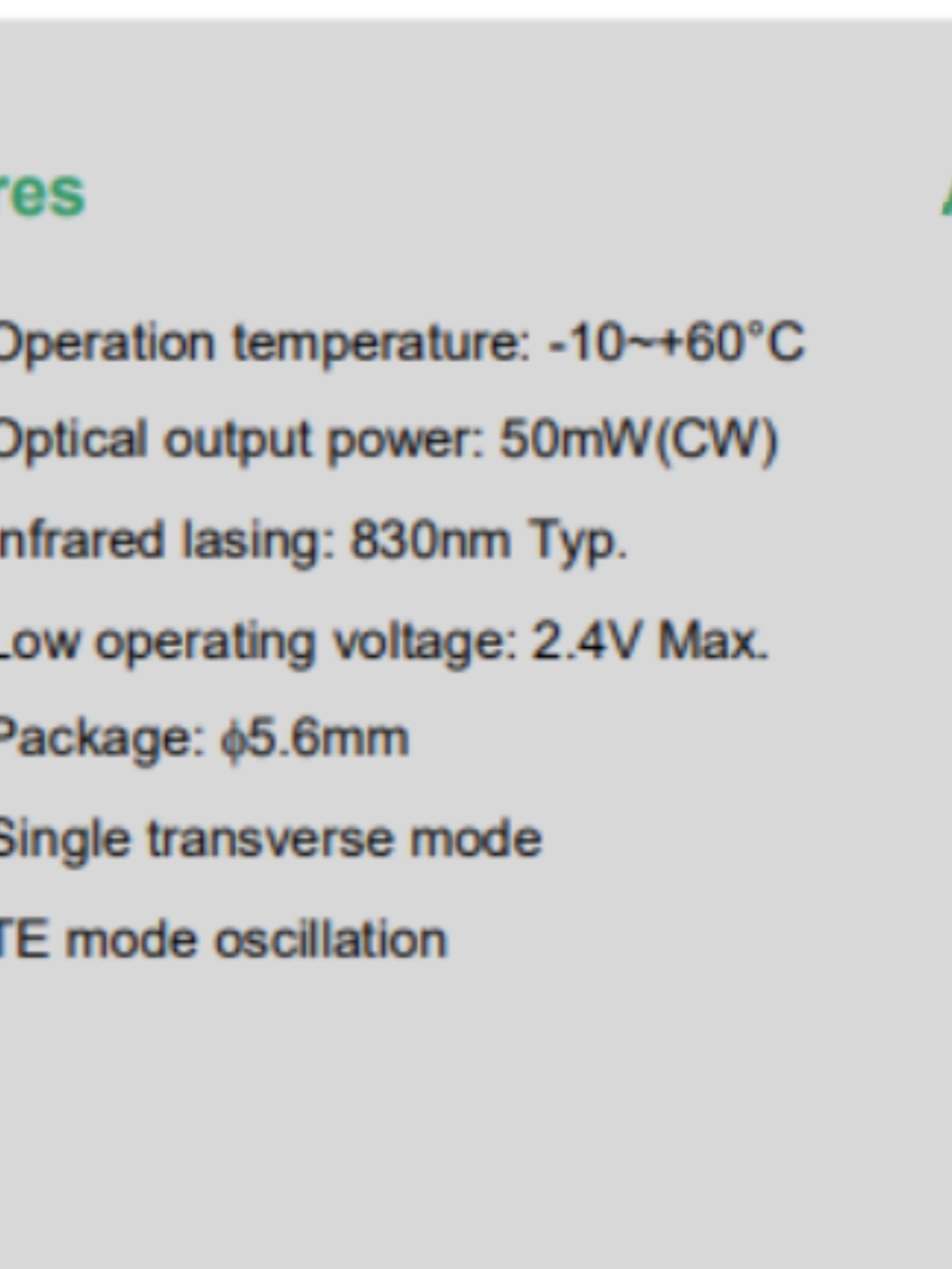 新HL8337MG HL8338MG 830nm 50mW USHIO红外激光二极管原装进促