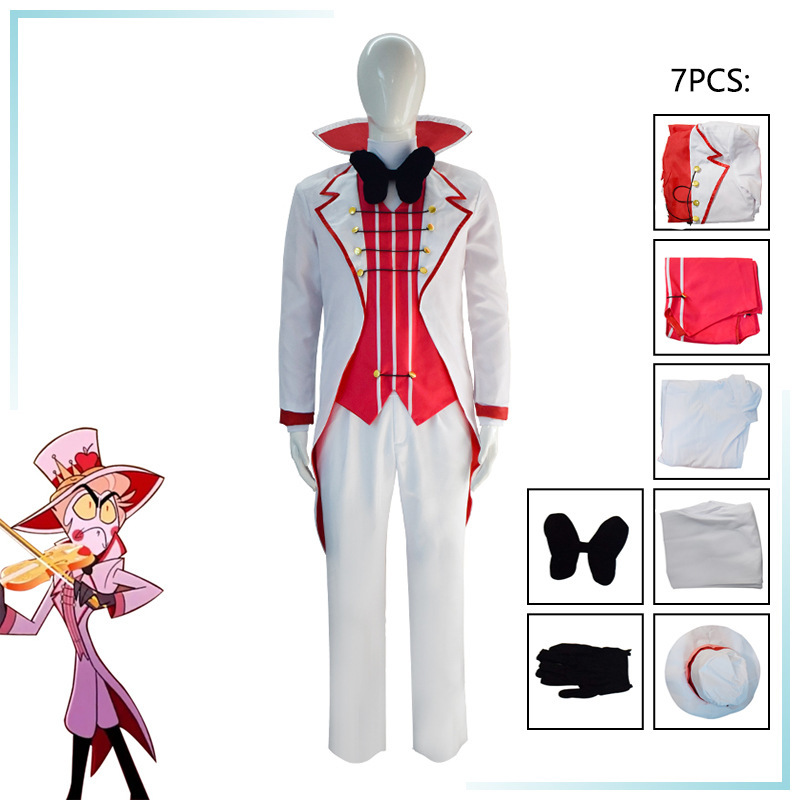 万圣节地狱客栈cos服 Hazbin Hotel 3 Vees cosplay路西法动漫服
