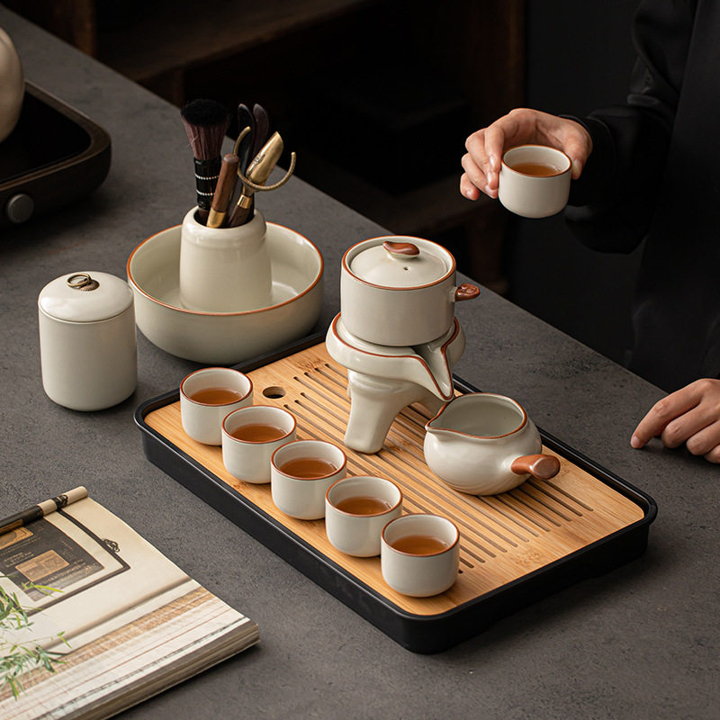 汝窑茶具套装家用办公石