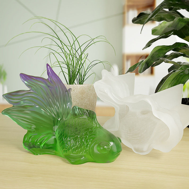diy水晶滴胶3D锦鲤鱼模具