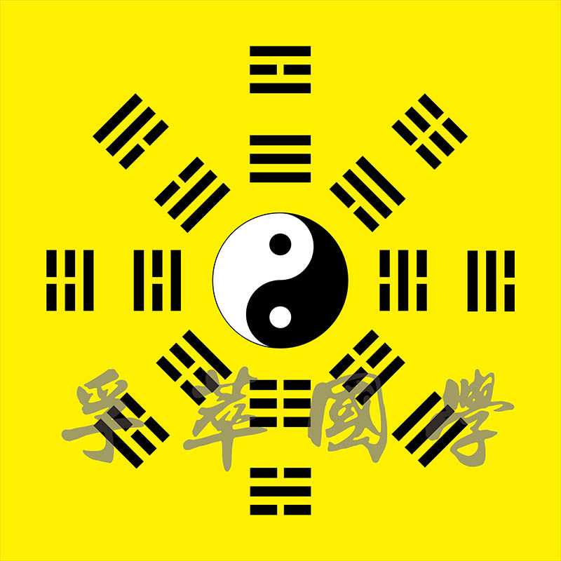 先天八卦后天八卦太极图周易经国学书房玄关中堂卧室现代装饰壁画