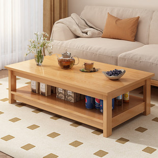 茶几客厅家用小户型桌子新款简约原木风可移动茶台阳台简易茶几桌