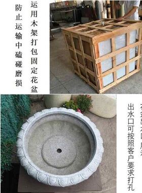 户外花盆 欧式玻璃钢花钵 仿石材创意大口径庭院小区别墅园林花坛