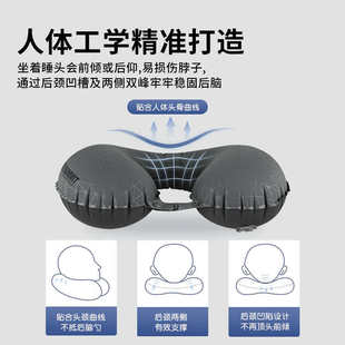 STS枕头充气U型枕脖枕旅行护颈枕长途飞机高铁睡觉用品护脖子神器