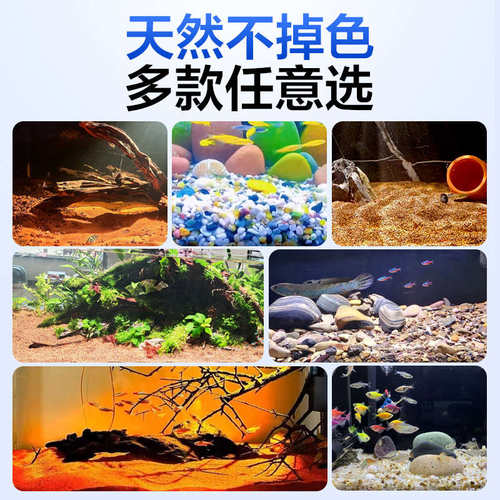 鱼缸底砂造景装饰雨林沙南美溪流沙石火山石头石英白沙子乌龟铺底