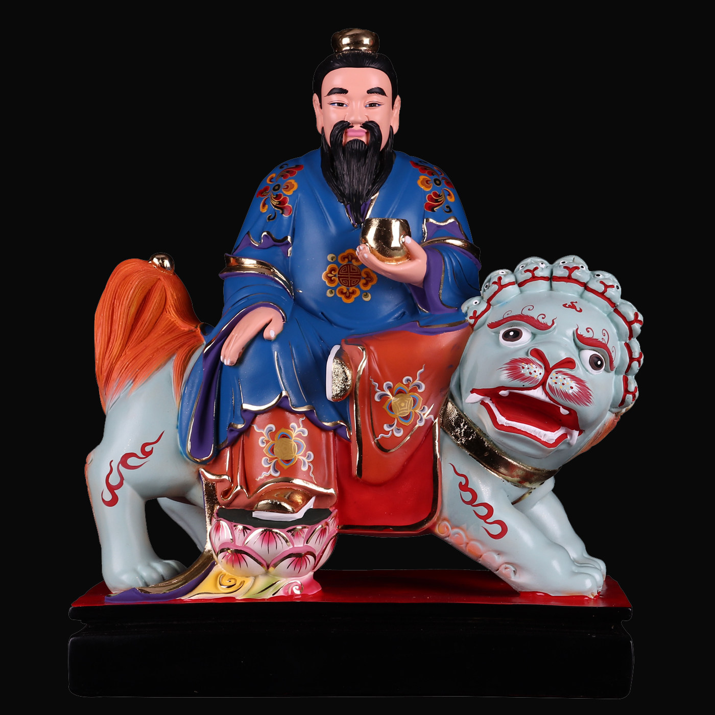 坐骑太乙真人神像太乙救苦天尊佛像九头狮子坐骑工艺品摆件