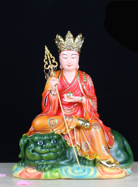 16寸带骑坐骑地藏王菩萨南無大愿地藏王菩萨神佛像树脂供奉摆件