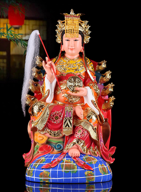 九凤椅地母娘娘神像后土娘娘像地母元君后土夫人佛像宗教神像摆件