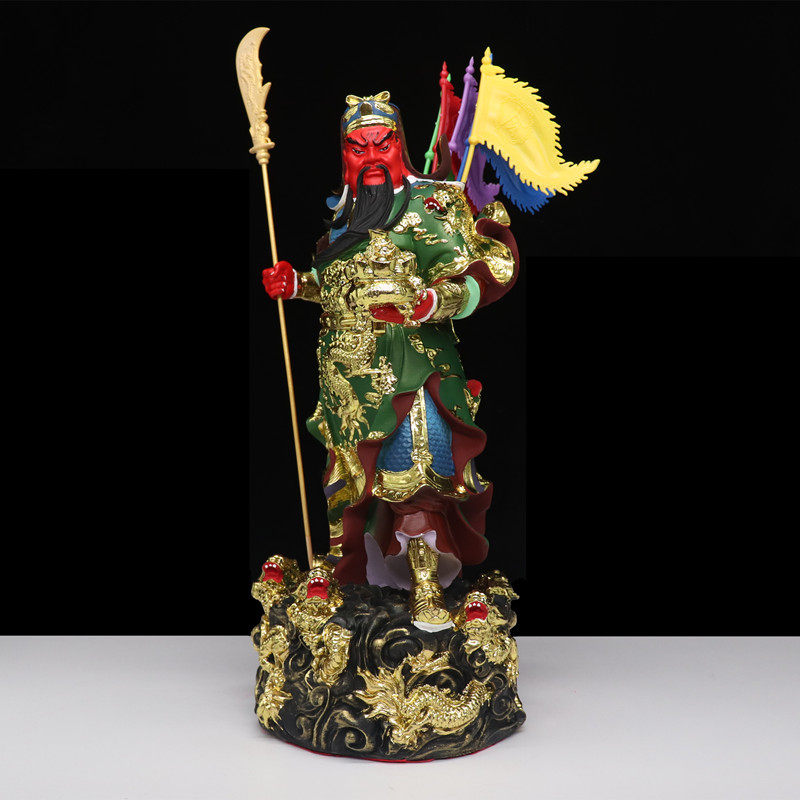 武财神关二爷九龙关公摆件家用供奉招财关羽神像镇宅包邮树脂佛像