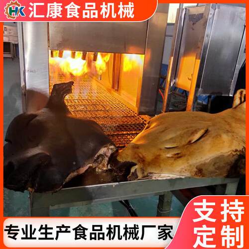 猪肘子烧毛机 液化制气耐出口预菜CH烤烧机 毛高温网带鸡鸭喷机