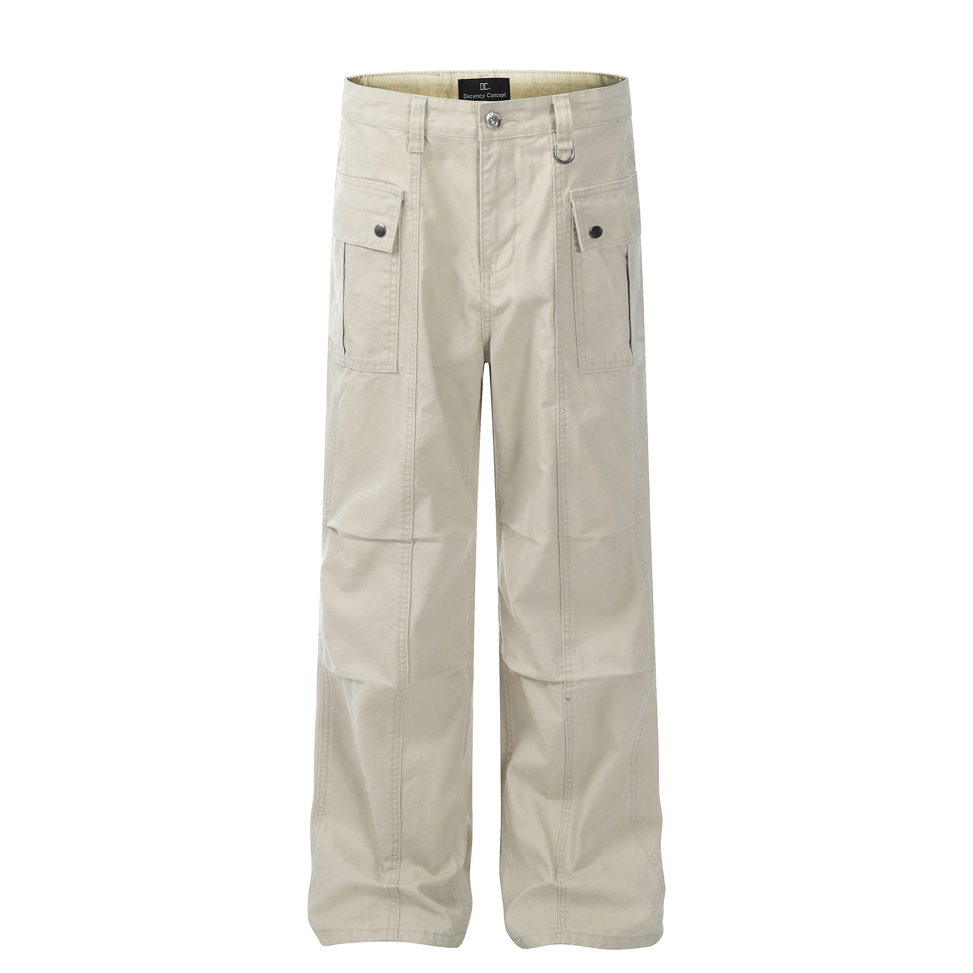 F9028美式复古2026秋冬中性潮流高级感褶皱设计男宽松直筒牛仔裤