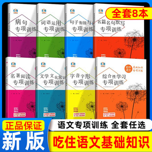 初中语文基础知识专项训练全套七八九789年级词语运用病句修改字音字形名句名篇名著阅读文学文化句子训练常识综合性同步训练