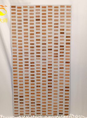 佛山瓷砖哑光格子款水磨石防滑地砖600x1200橙色厨卫电视背景墙砖