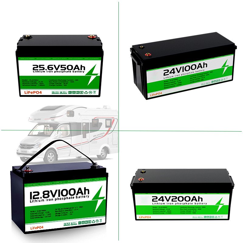 24V200Ah磷酸铁锂电池组锂电替代铅酸电池24V100Ah铅改锂电池