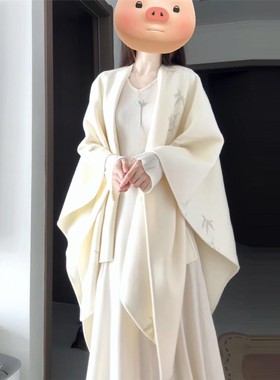 新中式2025秋冬新款v领长袖针织连衣裙女秋冬内搭收腰长裙