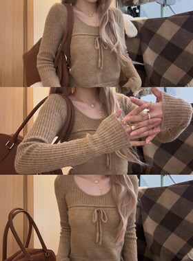 巨好看秋冬设计感针织毛衣女2025新款爆款独特漂亮内搭打底衫上衣