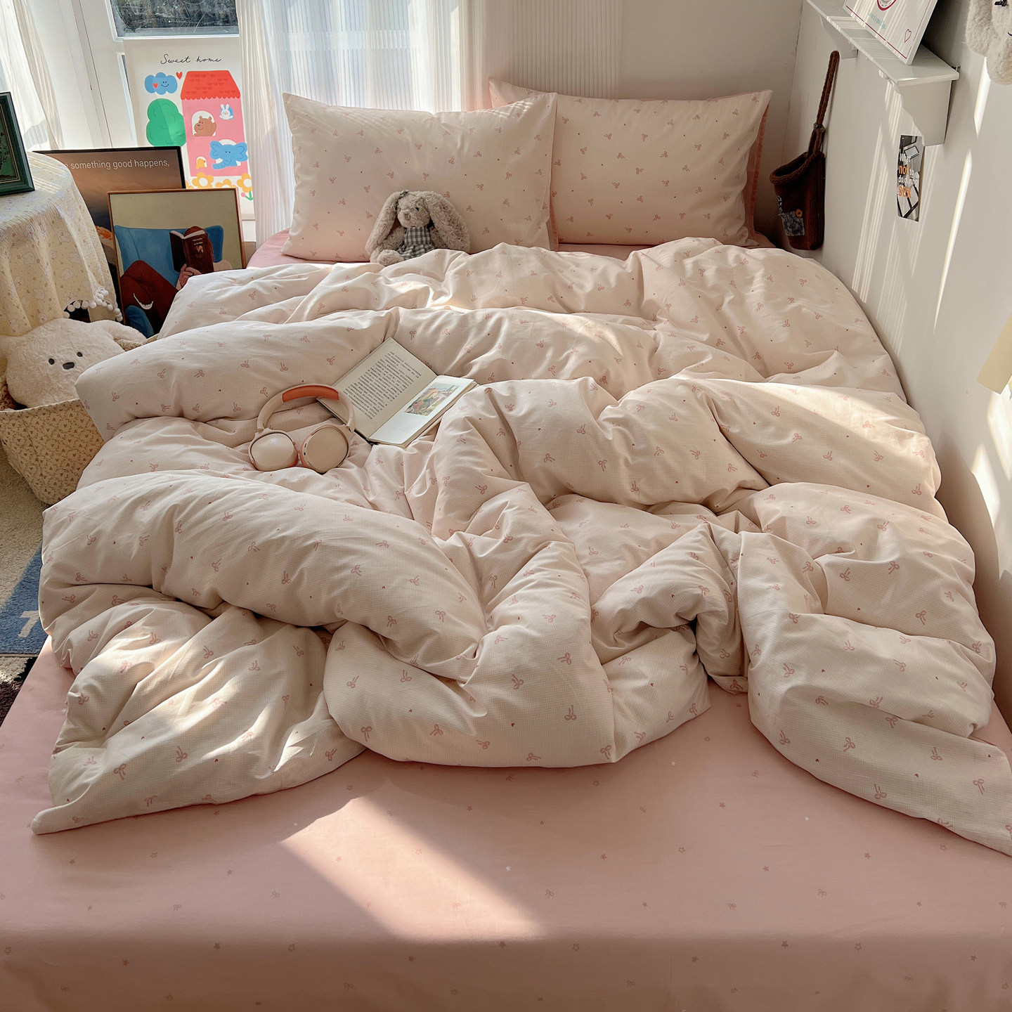 2026春夏新款40支全棉13372卡通四件套,床上用品,床品套件/四件套/多件套,淘宝优惠券,粉丝福利购,淘宝优惠卷