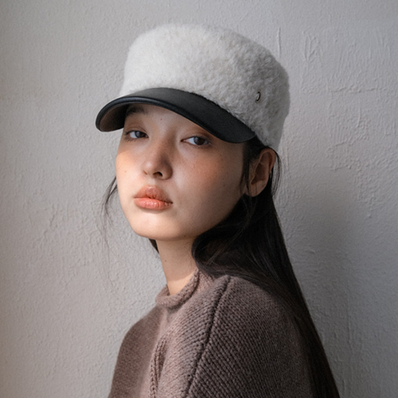 JOJOKUR 雪白轻盈温暖毛绒感环保皮草拼皮帅气增高颅顶骑士帽秋冬,服饰配件/皮带/帽子/围巾,帽子,淘宝优惠券,粉丝福利购,淘宝优惠卷