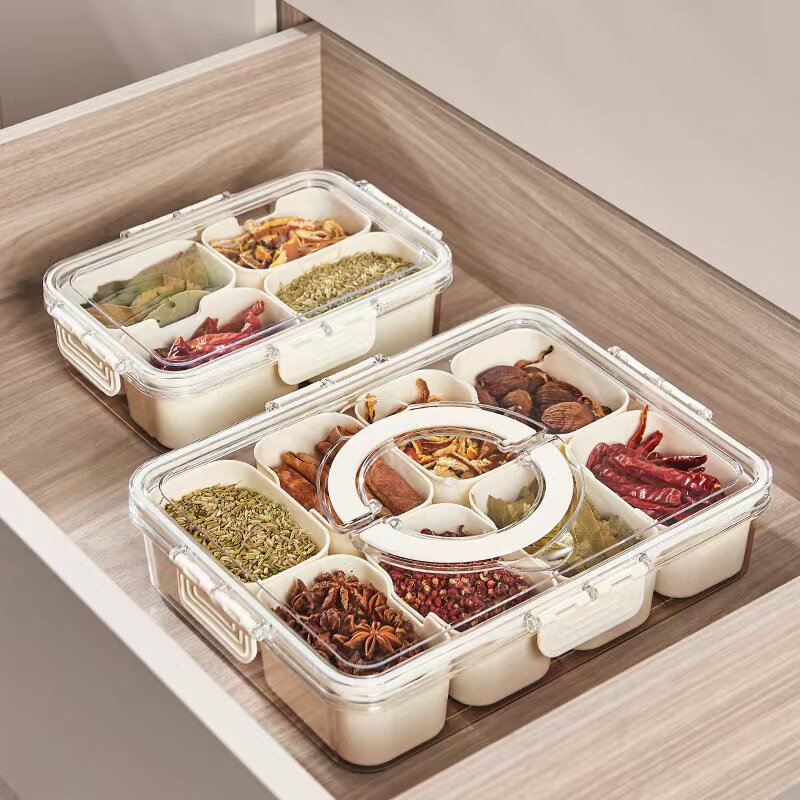 香料收纳盒家用佐料储物调料罐八角桂皮花椒大料干辣椒厨房调料盒