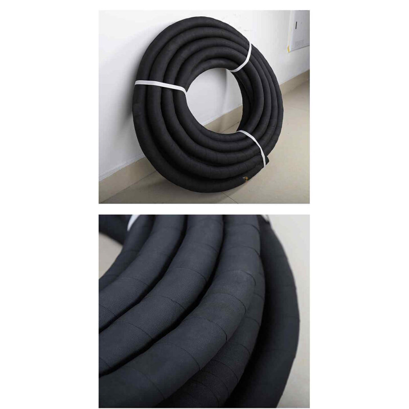 极速爆品黑色夹布橡胶管高压空气水泵F管耐油高温蒸汽胶皮软管6分