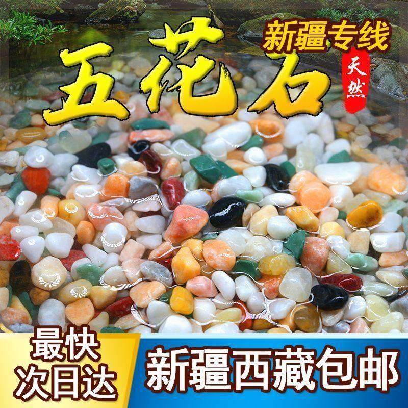 新疆西藏包邮天然五彩石雨花石多肉花盆铺面养花养鱼彩色石子鱼缸