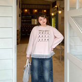 女装 YUZI鱼子甜酷猫咪卫衣韩版 设计蕾丝下摆拼接圆领宽松休闲大码