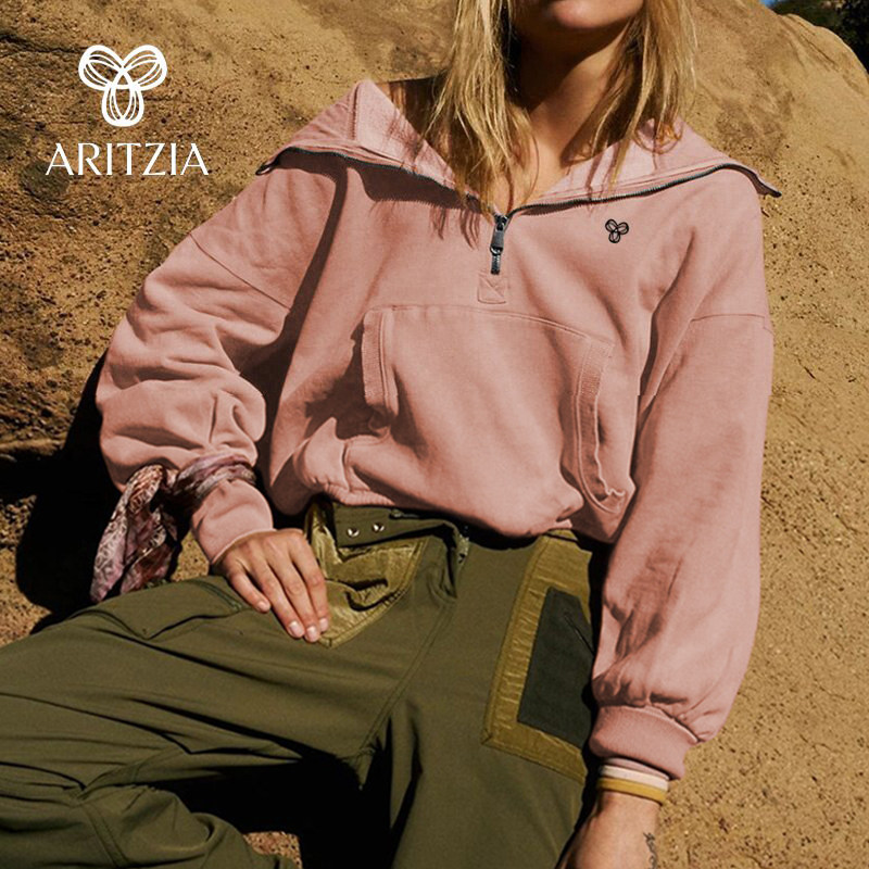 加拿大Aritzia TNA带帽卫衣运动连帽衫拉链抽绳长袖上衣瑜伽外套