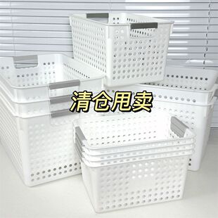 桌面收纳零食玩具杂物整理盒收纳筐家用客厅大储物盒厨房橱柜篮子