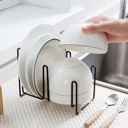 家用铁艺碗碟架厨房餐具沥水架收纳架盘碗置物架子晾碗沥水滴水架