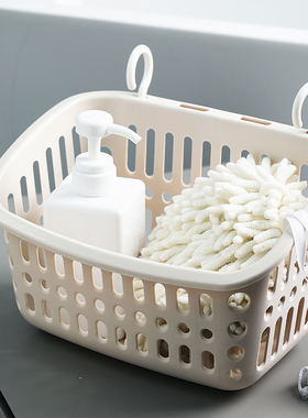 挂钩悬挂置物篮厨房挂篮卫生间浴室化妆用品收纳篮塑料篮子收纳筐