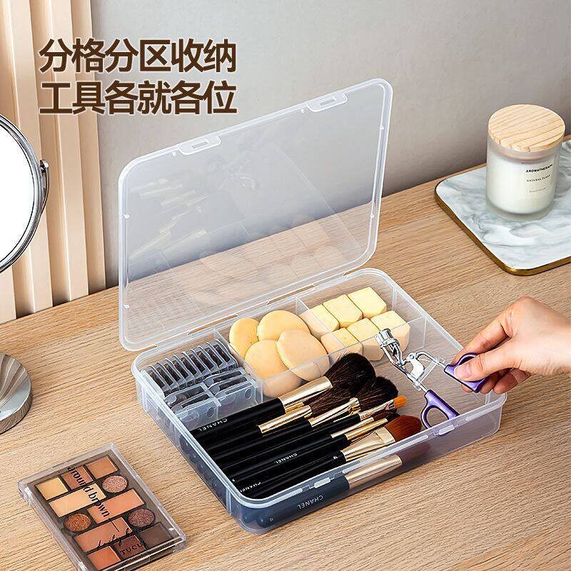 造型工具收纳盒化妆师工具箱皮筋发卡梳子夹子卡子分格盒透明分区